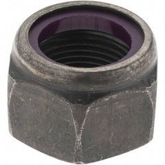 Value Collection - 1-14 UNF Grade 8 Hex Lock Nut with Nylon Insert - 1-7/16" Width Across Flats, 1-3/64" High, Uncoated - Caliber Tooling