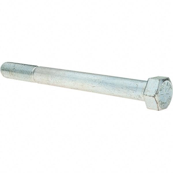 Value Collection - 3/4-10 UNC, 8" Length Under Head Hex Head Cap Screw - Partially Threaded, Grade 8 Alloy Steel, Zinc-Plated Finish, 1-1/8" Hex - Caliber Tooling