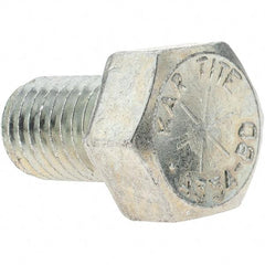 Value Collection - 5/8-11 UNC, 1" Length Under Head Hex Head Cap Screw - Fully Threaded, Grade 8 Alloy Steel, Zinc-Plated Finish, 15/16" Hex - Caliber Tooling