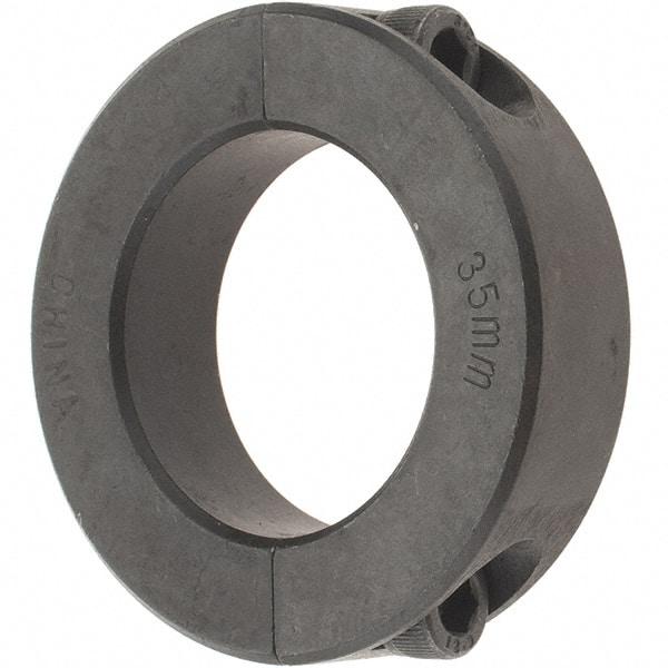 Value Collection - 35mm Bore, Steel, Two Piece Shaft Collar - 2-1/4" Outside Diam - Caliber Tooling