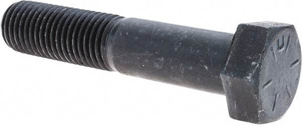 Value Collection - 1-8 UNC, 5" Length Under Head Hex Head Cap Screw - Partially Threaded, Grade 8 Alloy Steel, Uncoated, 1-1/2" Hex - Caliber Tooling