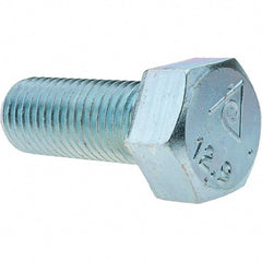 Value Collection - M20x2.50mm Metric Coarse, 50mm Length Under Head Hex Head Cap Screw - Fully Threaded, Grade 8.8 Steel, Zinc-Plated Finish, 30mm Hex - Caliber Tooling