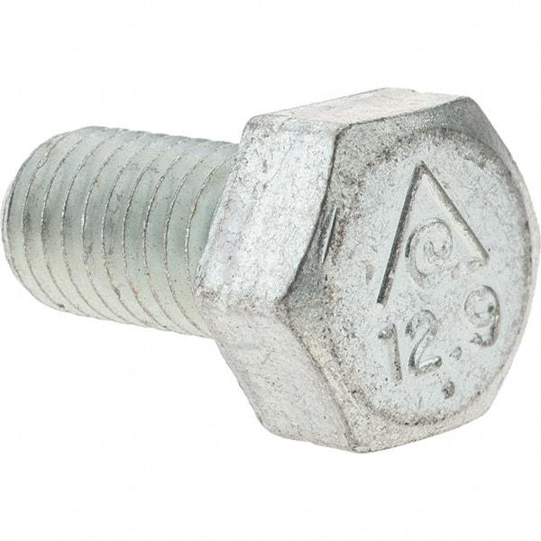 Value Collection - M10x1.50mm Metric Coarse, 20mm Length Under Head Hex Head Cap Screw - Fully Threaded, Grade 8.8 Steel, Zinc-Plated Finish, 17mm Hex - Caliber Tooling