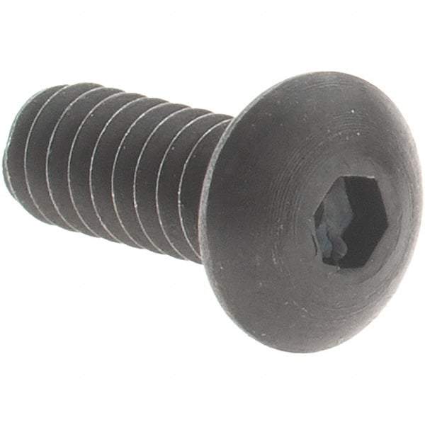 Value Collection - #4-40 UNC Hex Socket Drive, Button Screw - Alloy Steel, Black Oxide Finish, Fully Threaded, 5/16" OAL - Caliber Tooling