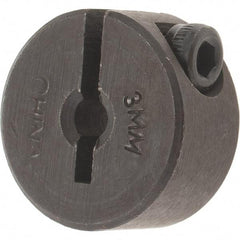 Value Collection - 3mm Bore, Steel, One Piece Clamp Collar - 11/16" Outside Diam - Caliber Tooling