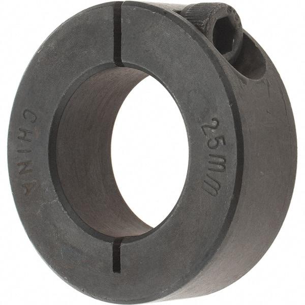 Value Collection - 25mm Bore, Steel, One Piece Clamp Collar - 1-7/8" Outside Diam - Caliber Tooling