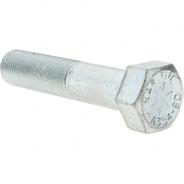 Value Collection - 5/8-18 UNF, 3" Length Under Head Hex Head Cap Screw - Partially Threaded, Grade 8 Alloy Steel, Zinc-Plated Finish, 15/16" Hex - Caliber Tooling