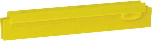 Vikan - 10" Rubber Blade Squeegee Refill - Double Edge, Yellow, Plastic Holder - Caliber Tooling