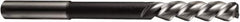 DORMER - 12mm Cobalt 3 Flute Chucking Reamer - Spiral Flute, 10mm Straight Shank, 44mm Flute Length, 151mm OAL - Caliber Tooling