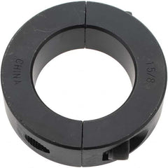 Value Collection - 1-5/8" Bore, Steel, Two Piece Shaft Collar - 2-5/8" Outside Diam, 11/16" Wide - Caliber Tooling