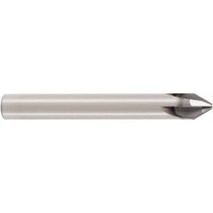 Seco - 4mm Diam 3 Flute Single End Solid Carbide Chamfer Mill - Caliber Tooling