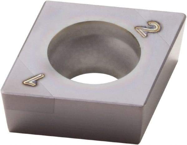 Seco - CCGW32.51 WZ Grade CBN060K PCBN Turning Insert - TiAlSiN Finish, 80° Diamond, 3/8" Inscr Circle, 5/32" Thick, 1/64" Corner Radius - Caliber Tooling