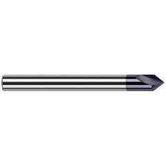 Engraving Cutter: 600 °, 3/8″ Dia, Pointed, Solid Carbide AlTiN Finish, 0.32″ LOC, 3/8″ Shank, 2-1/2″ OAL, 2 Flutes, Use on Ferrous & Non-Ferrous Metals