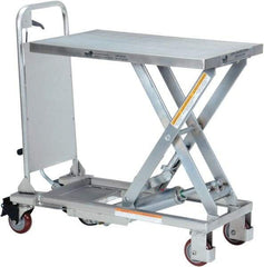 Vestil - 400 Lb Capacity Manual Scissor Elevating Cart - 8-3/4" to 29" Lift Height, 27-1/2" Platform Length x 17-5/8" Platform Width - Caliber Tooling