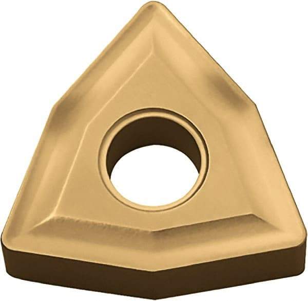 Kyocera - WNMG433 Grade CA530 Carbide Turning Insert - TiCN/Al2O3/TiN Finish, 80° Trigon, 1/2" Inscr Circle, 3/16" Thick, 3/64" Corner Radius - Caliber Tooling