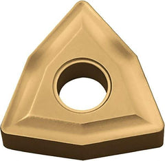 Kyocera - WNMG433 Grade CA525 Carbide Turning Insert - TiCN/Al2O3/TiN Finish, 80° Trigon, 1/2" Inscr Circle, 3/16" Thick, 3/64" Corner Radius - Caliber Tooling