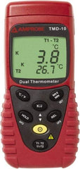 Amprobe - -328 to 2,498°F Temperature Recorder - 5 digit LCD Display, K Thermocouple Sensor, 9V Battery Power - Caliber Tooling