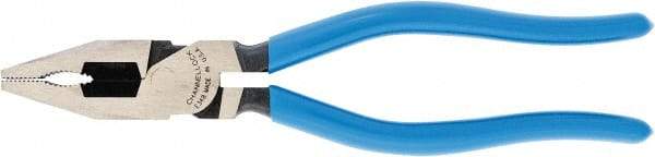 Channellock - 8" OAL, 1-3/4" Jaw Length x 1" Jaw Width, Combination Pliers - Crosshatch Jaw, Plastic Dipped Handles - Caliber Tooling