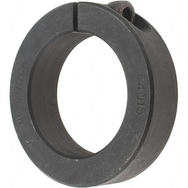 Value Collection - 40mm Bore, Steel, One Piece Clamp Collar - 2-3/8" Outside Diam - Caliber Tooling