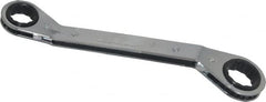 Proto - 3/4" x 7/8" 12 Point Reversible Ratcheting Offset Box Wrench - Double End, 1-9/16" Head Diam x 1/2" Head Thickness, 9-1/2" OAL, Steel, Polished Finish, 25° Offset - Caliber Tooling