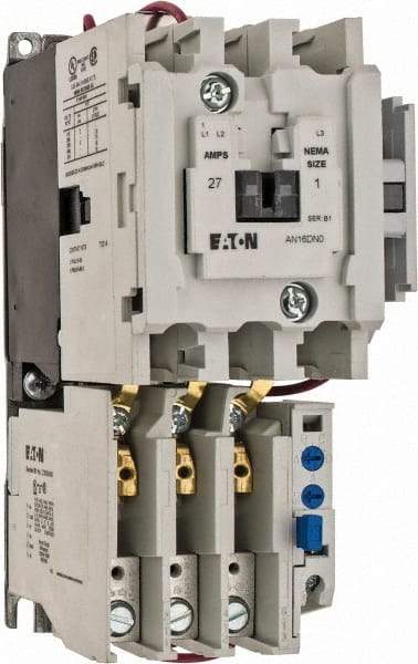 Eaton Cutler-Hammer - 240 Coil VAC, 27 Amp, NEMA Size 1, Nonreversible Open Enclosure NEMA Motor Starter - 3 hp at 1 Phase - Caliber Tooling