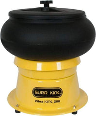 Burr King - 0.66 Cu Ft, 1/5 hp, Vibratory Tumbler - Adjustable Amplitude, Flow Through Drain - Caliber Tooling