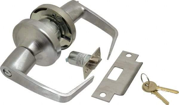 Yale - Light/Medium Duty Entrance Lever Lockset - 2-3/4" Back Set, Key in Lever Cylinder, Satin Chrome Finish - Caliber Tooling