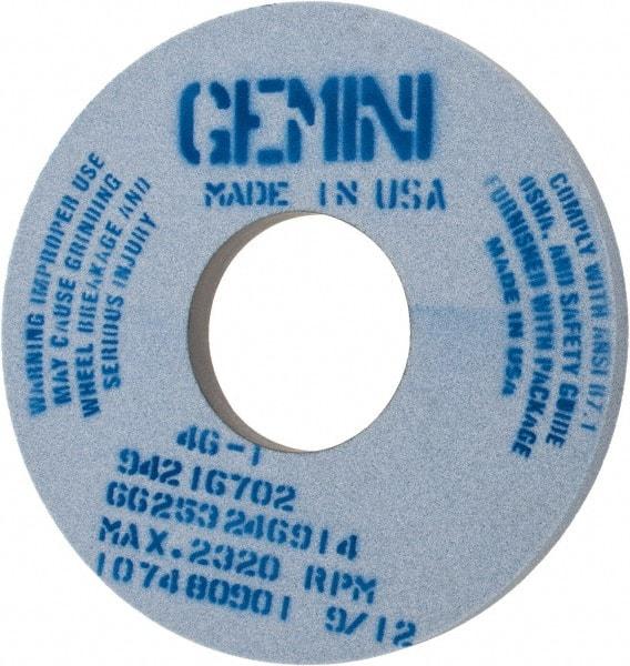 Norton - 14" Diam x 5" Hole x 1" Thick, I Hardness, 46 Grit Surface Grinding Wheel - Aluminum Oxide, Type 1, Coarse Grade, 2,320 Max RPM, No Recess - Caliber Tooling