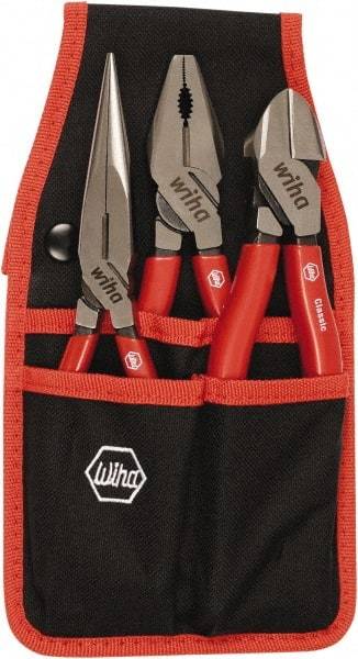 Wiha - 3 Piece Cutting Plier Set - Comes in Clamshell - Caliber Tooling