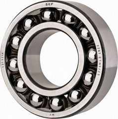 SKF - 35mm Bore Diam, 72mm OD, Open Self Aligning Radial Ball Bearing - 23mm Wide, 2 Rows, Round Bore, 1,980 Lb Static Capacity, 6,900 Lb Dynamic Capacity - Caliber Tooling