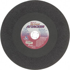 Sait - 14" Aluminum Oxide Cutoff Wheel - 3/32" Thick, 1" Arbor, 4,400 Max RPM, Use with Chop Saws - Caliber Tooling