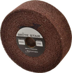 Brite Star - 6" Diam, 2" Face Width, 1" Center Hole, Medium Grade, Aluminum Oxide Deburring Wheel - Convolute, Soft Density 4 Grade, 6,000 RPM - Caliber Tooling