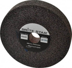 Brite Star - 6" Diam, 1" Face Width, 1" Center Hole, Coarse Grade, Aluminum Oxide Deburring Wheel - Convolute, Soft Density 5 Grade, 6,000 RPM - Caliber Tooling