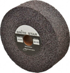 Brite Star - 6" Diam, 2" Face Width, 1" Center Hole, Medium Grade, Aluminum Oxide Deburring Wheel - Convolute, Hard Density 8 Grade, 4,500 RPM - Caliber Tooling