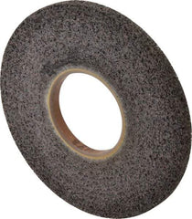 Brite Star - 8" Diam, 1/2" Face Width, 3" Center Hole, Medium Grade, Aluminum Oxide Deburring Wheel - Convolute, Extra Hard Density 8 Grade, 3,400 RPM - Caliber Tooling