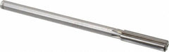 Made in USA - 7/16" Carbide-Tipped 6 Flute Chucking Reamer - Straight Flute, 9/16" Straight Shank, 1-3/4" Flute Length, 7" OAL - Caliber Tooling