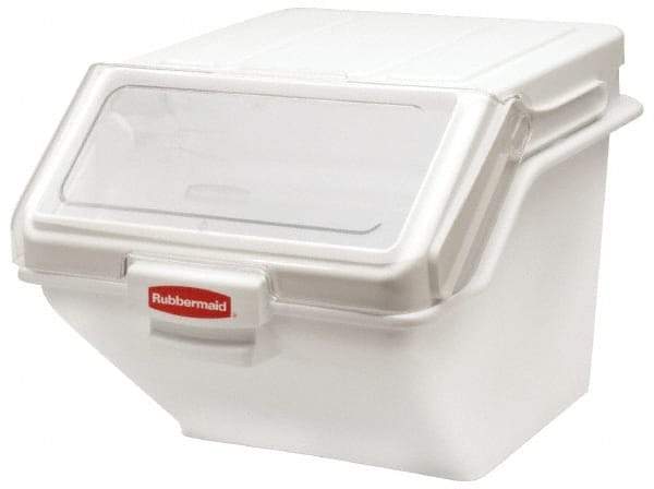 Rubbermaid - Rectangular, White Polyethylene Food Bin - 23-1/2" High x 16.9" Wide x 19.2" Long - Caliber Tooling