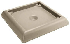 Rubbermaid - Beige Plastic Weighted Base - Compatible with 45 & 65 Gal Containers, 24-1/2" Long, 6" High - Caliber Tooling