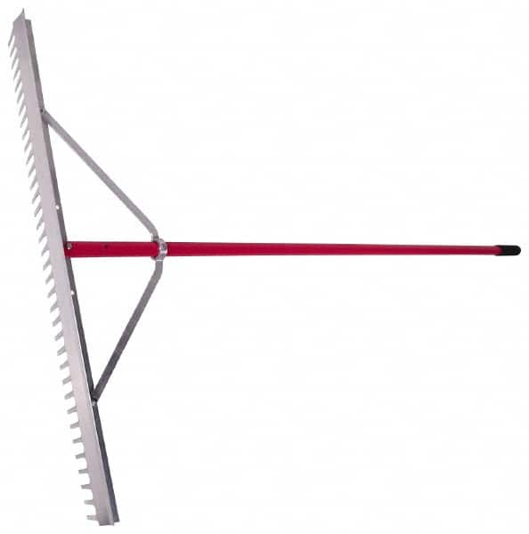 Razor-Back - Landscape Rake with 66" Straight Aluminum Handle - 36" Blade Width, 36 Tines, 4" Tine Length - Caliber Tooling