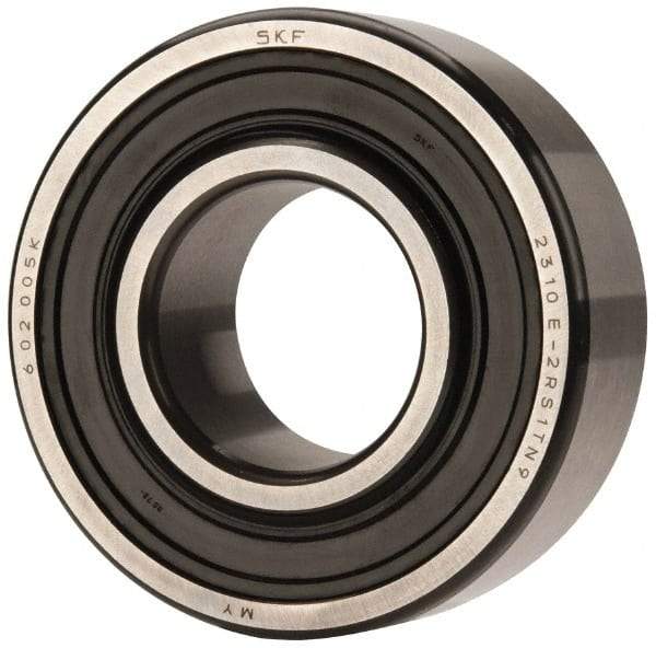 SKF - 50mm Bore Diam, 110mm OD, Double Seal Self Aligning Radial Ball Bearing - 40mm Wide, 2 Rows, Round Bore, 4,500 Lb Static Capacity, 14,300 Lb Dynamic Capacity - Caliber Tooling