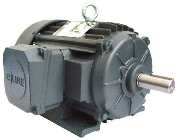 US Motors - 20 hp, TEFC Enclosure, No Thermal Protection, 3,540 RPM, 575 Volt, 60 Hz, Three Phase Energy Efficient Motor - Size 256 Frame, Rigid Mount, 1 Speed, Ball Bearings, 19.1 Full Load Amps, F Class Insulation, CCW Lead End - Caliber Tooling