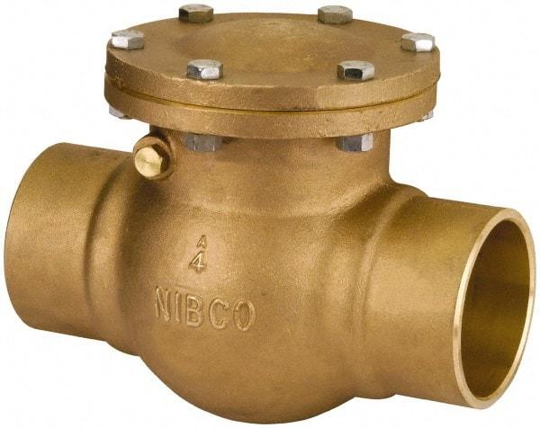 NIBCO - 3" Bronze Check Valve - Bolted Bonnet, Soldered x Soldered, 300 WOG - Caliber Tooling