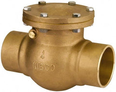 NIBCO - 1/2" Bronze Check Valve - Bolted Bonnet, Soldered x Soldered, 300 WOG - Caliber Tooling