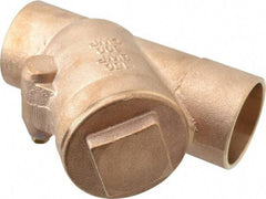 NIBCO - 2" Bronze Check Valve - Y-Pattern, Soldered x Soldered, 300 WOG - Caliber Tooling