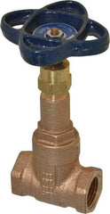 NIBCO - 1/2" Pipe, Class 125, Threaded Bronze Solid Wedge Rising Stem Gate Valve - 200 WOG, 125 WSP, Screw-In Bonnet - Caliber Tooling