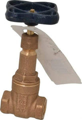 NIBCO - 1/4" Pipe, Class 125, Threaded Bronze Solid Wedge Rising Stem Gate Valve - 200 WOG, 125 WSP, Screw-In Bonnet - Caliber Tooling