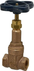 NIBCO - 3/8" Pipe, Class 125, Threaded Bronze Solid Wedge Rising Stem Gate Valve - 200 WOG, 125 WSP, Screw-In Bonnet - Caliber Tooling