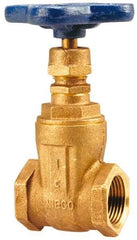 NIBCO - 3/8" Pipe, Class 125, Threaded Bronze Solid Wedge Stem Gate Valve with Cross Handle - 200 WOG, 125 WSP, Screw-In Bonnet - Caliber Tooling