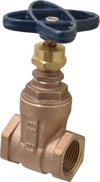 NIBCO - 1" Pipe, Class 125, Threaded Bronze Solid Wedge Stem Gate Valve - 200 WOG, 125 WSP, Screw-In Bonnet - Caliber Tooling