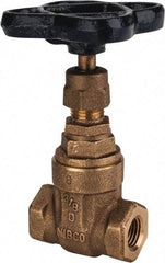 NIBCO - 1/4" Pipe, Class 125, Threaded Bronze Solid Wedge Stem Gate Valve - 200 WOG, 125 WSP, Screw-In Bonnet - Caliber Tooling